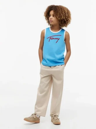 kids script tommy logo tank top 2 3 330x440 - Kids' Script Tommy Logo Tank Top