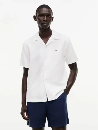 regular fit cotton linen camp shirt 1 5 330x440 - Regular Fit Cotton-Linen Camp Shirt