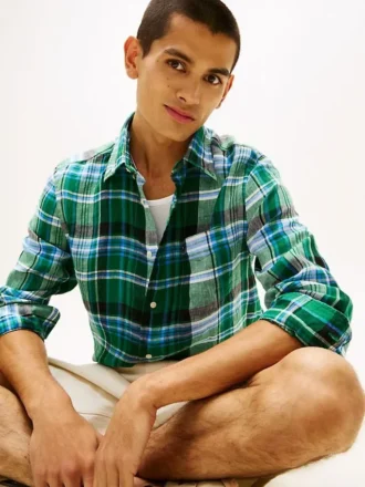regular fit madras check linen shirt 2 1 330x440 - Regular Fit Madras Check Linen Shirt